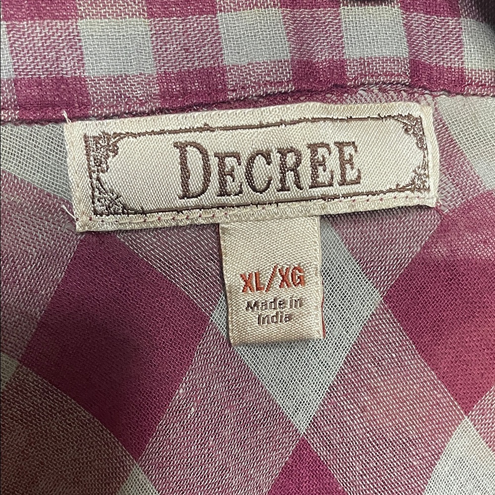 Decree Red and Gray Plaid Dress - Picture 2 of 8